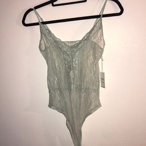 mint green lingerie bodysuit